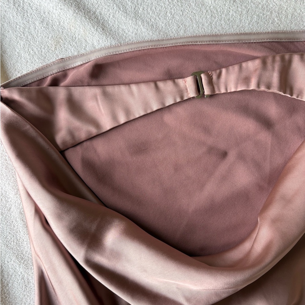 Princess Polly Strapless Pink Satin Mini Dress
